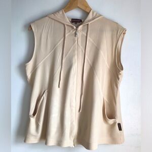 Moncler Cream Sleeveless Hoodie